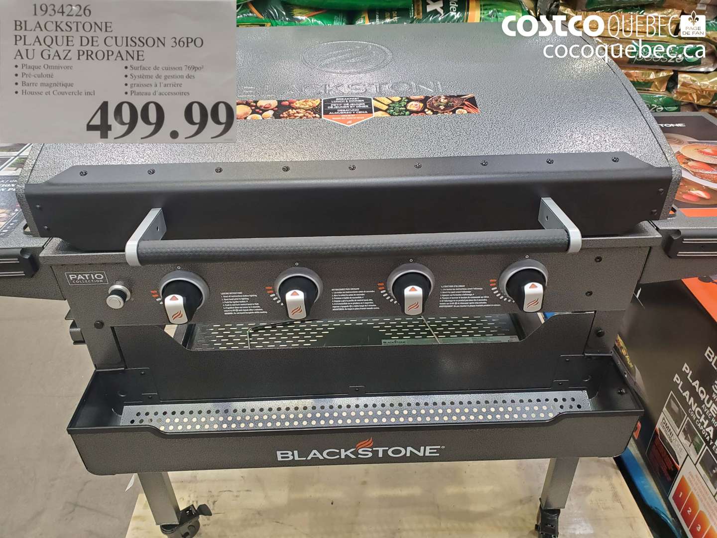 1934226 BLACKSTONE PLAQUE DE CUISSON 36PO AU GAZ PROPANE $499.99