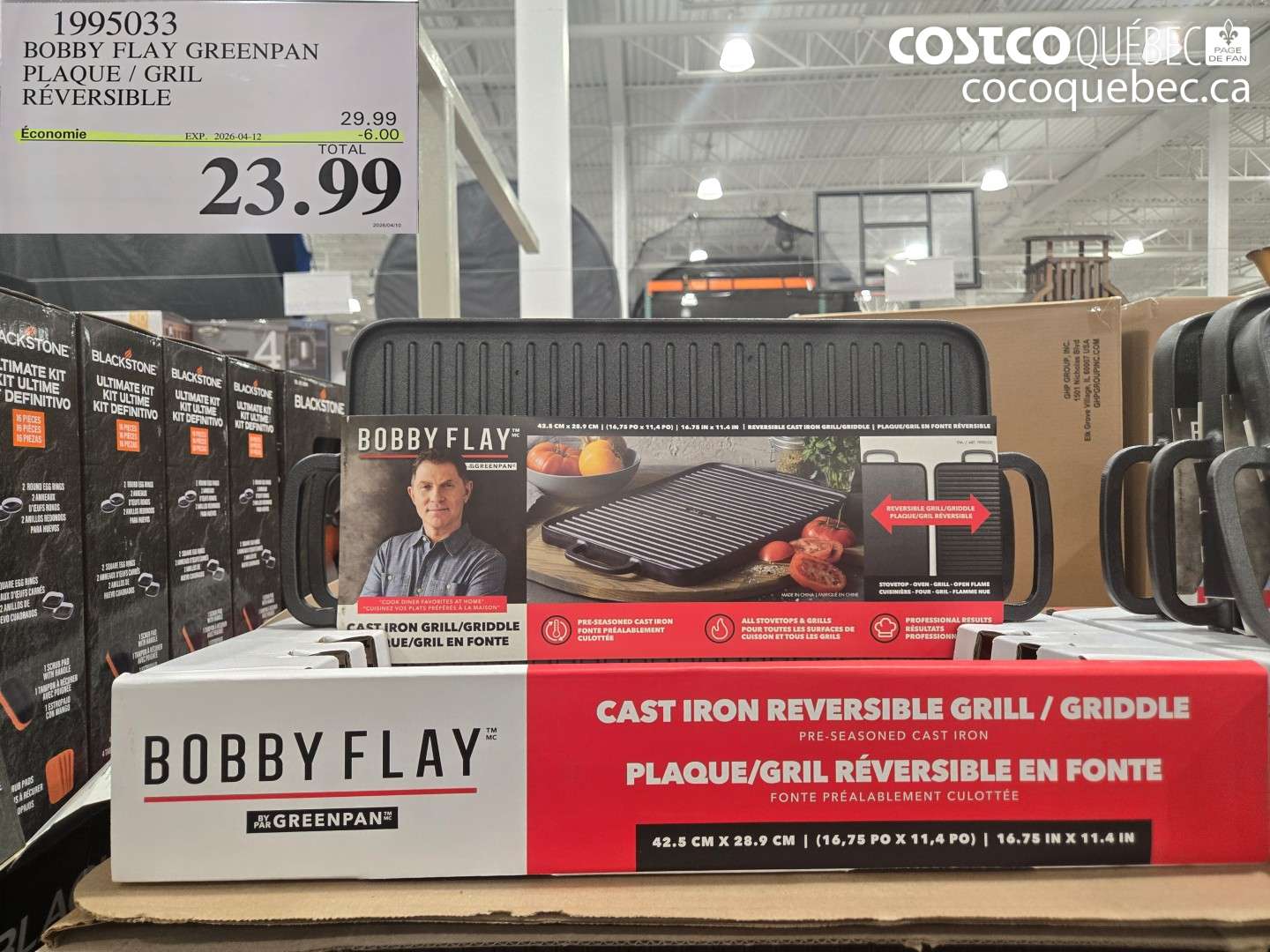 1995033 BOBBY FLAY GREENPAN PLAQUE / GRIL RÉVERSIBLE ($6.00 INSTANT SAVINGS EXPIRES ON 2026-04-12) $23.99