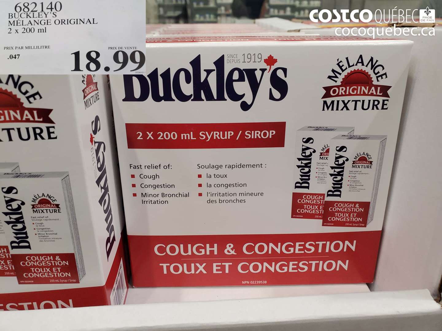 682140 BUCKLEY'S MELANGE ORIGINAL 2 X 200 ML $18.99