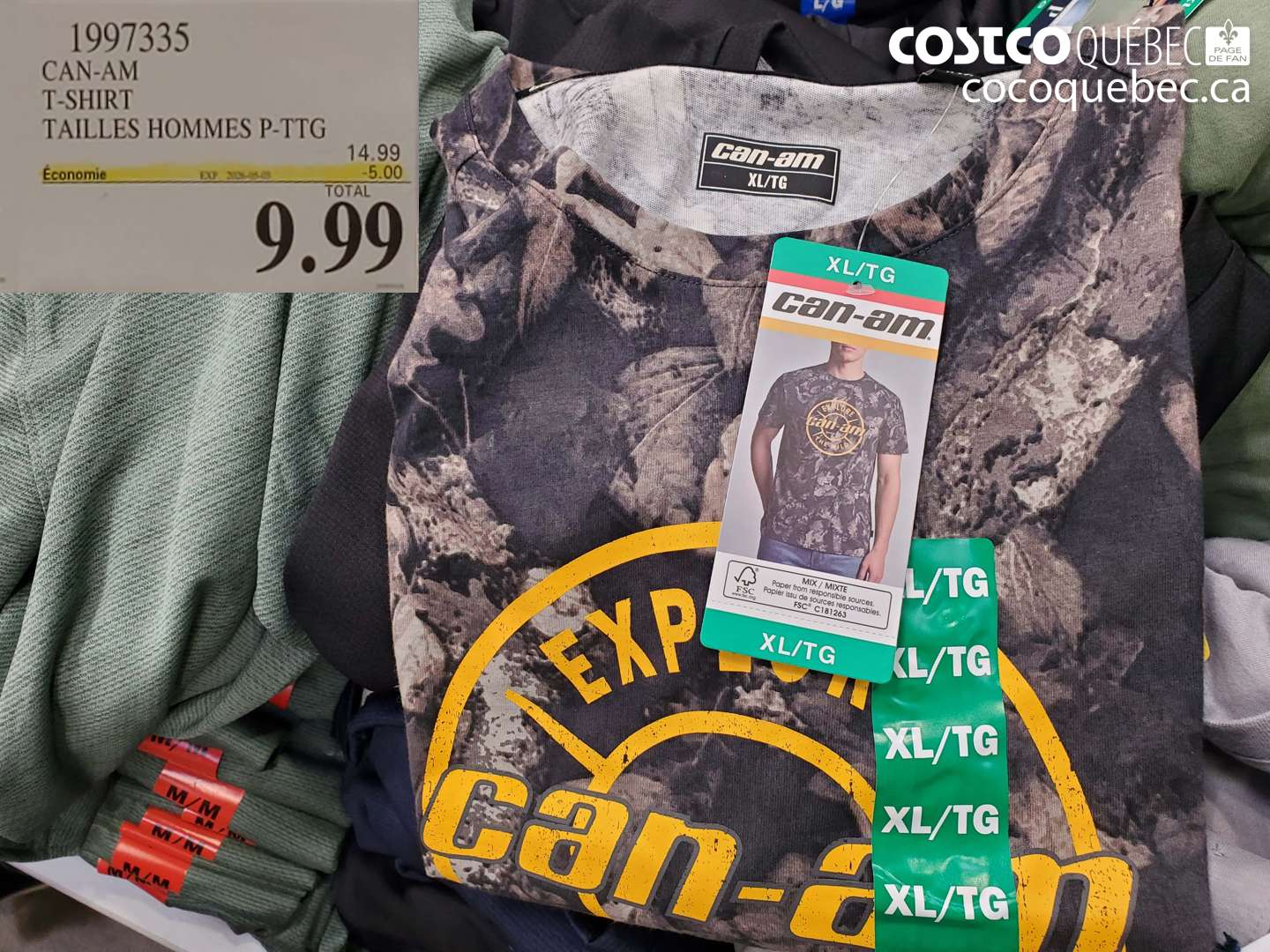 1997335 CAN-AM T-SHIRT TAILLES HOMMES P-TTG ($5.00 INSTANT SAVINGS EXPIRES ON 2026-05-03) $9.99