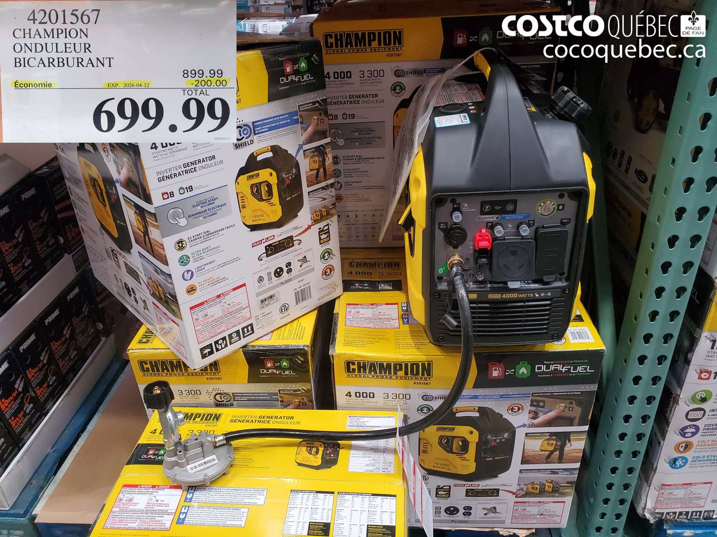 4201567 CHAMPION ONDULEUR BICARBURANT ($200.00 INSTANT SAVINGS EXPIRES ON 2026-04-12) $699.99