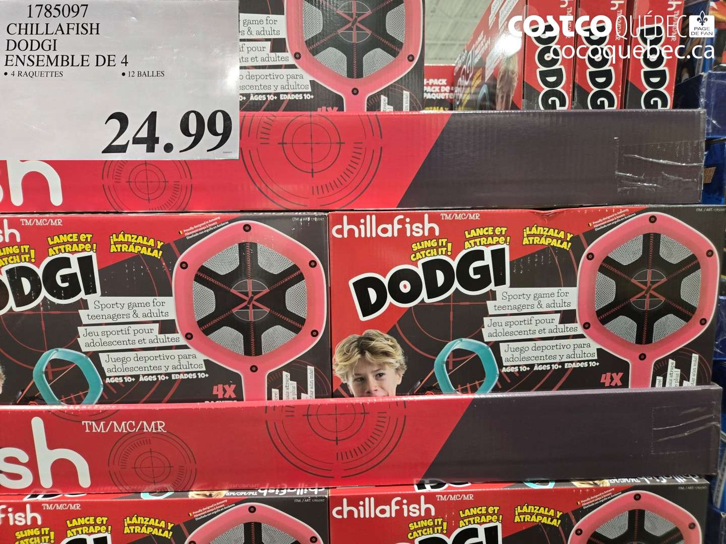 1785097 CHILLAFISH DODGI ENSEMBLE DE 4 $24.99