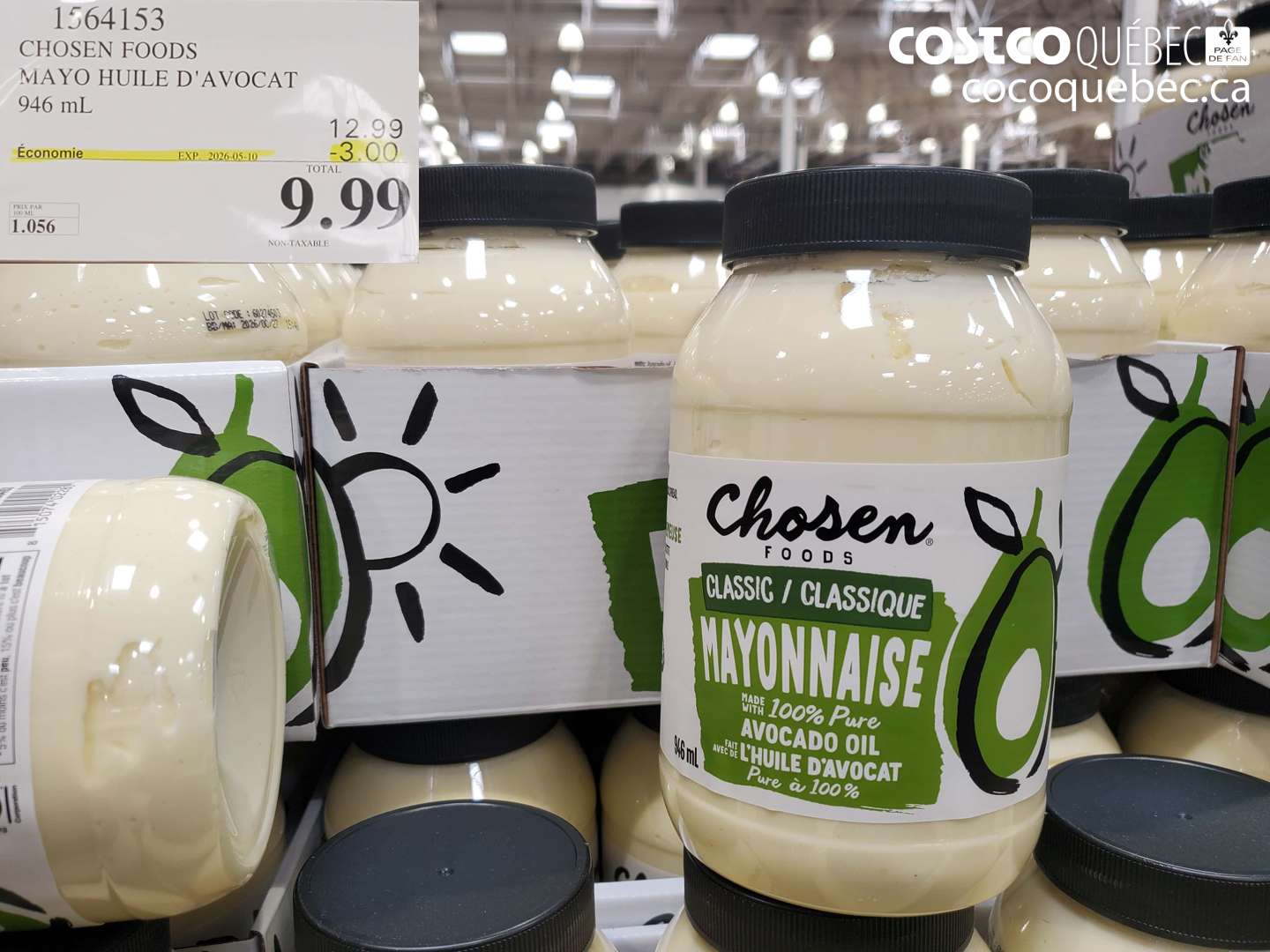 1564153 CHOSEN FOODS MAYO HUILE D'AVOCAT ($3.00 INSTANT SAVINGS EXPIRES ON 2026-05-10) $9.99
