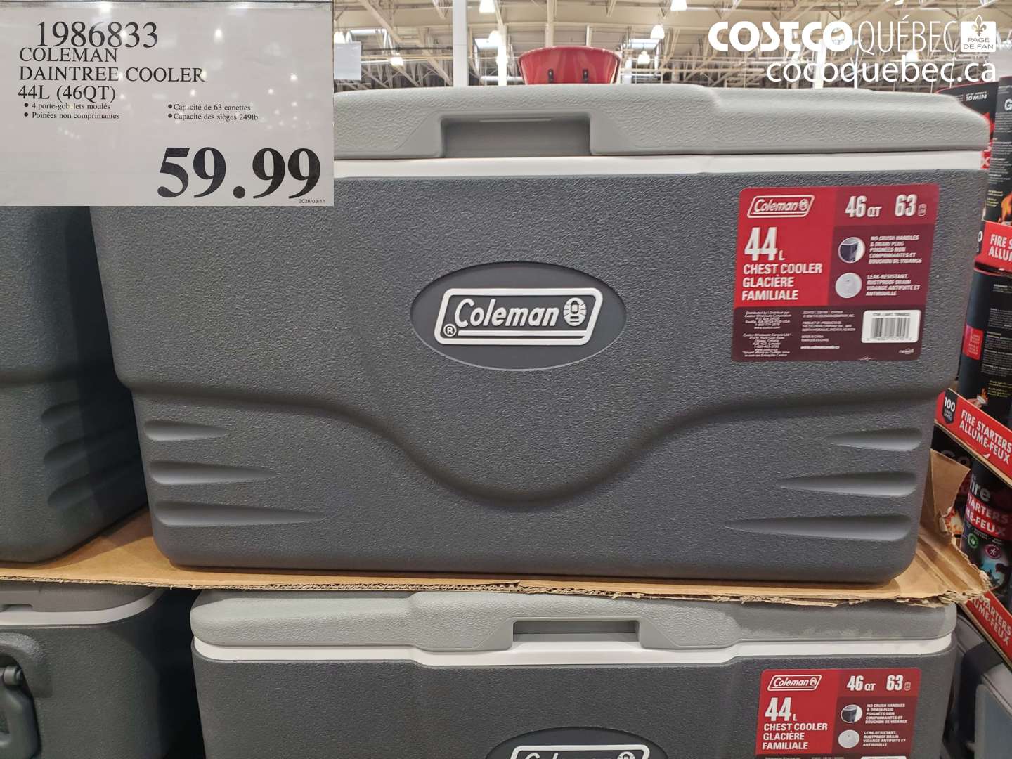 1986833 COLEMAN DAINTREE COOLER 44L (46QT) $59.99
