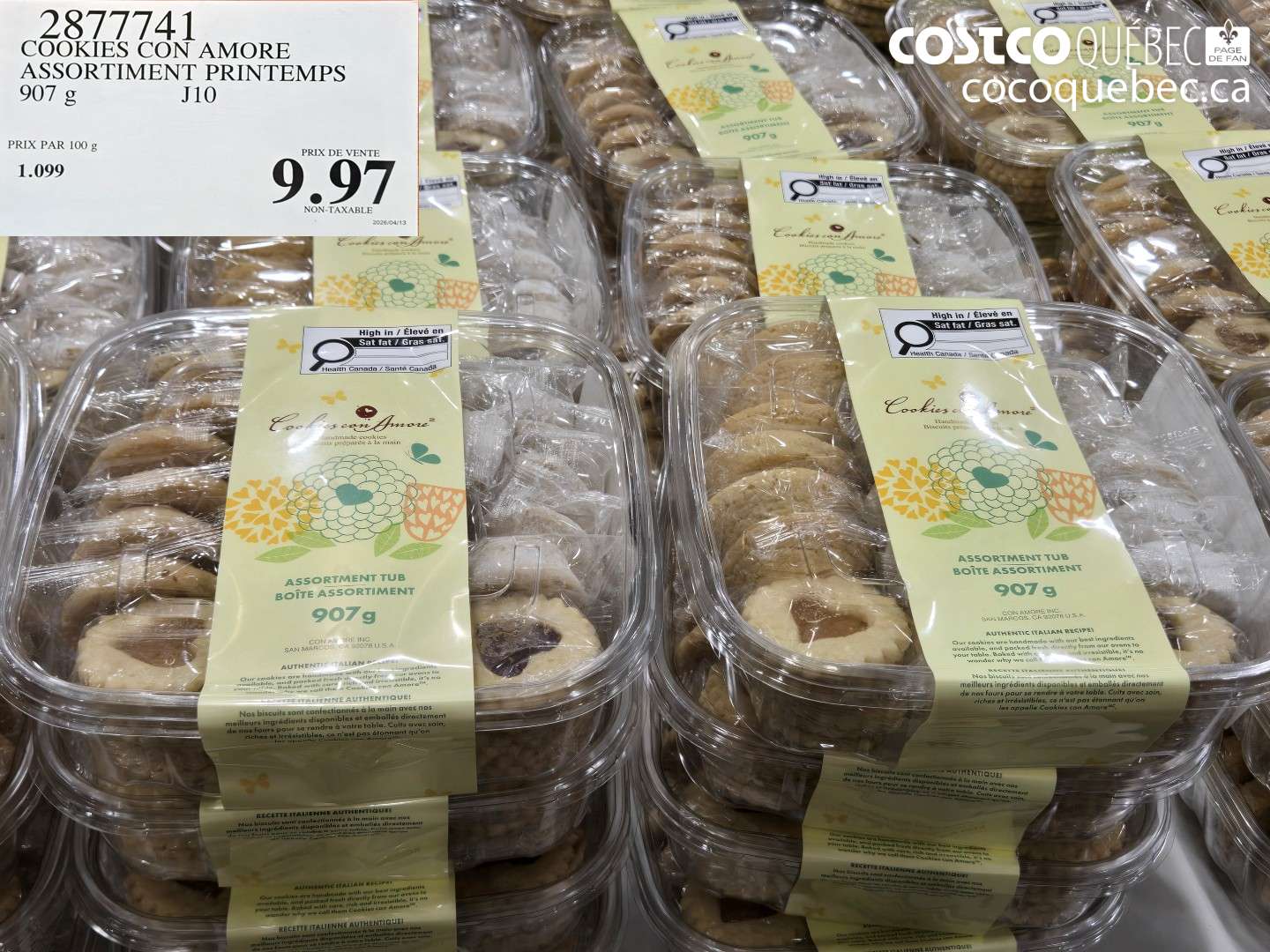 2877741 COOKIES CON AMORE ASSORTIMENT PRINTEMPS 907 G $9.97