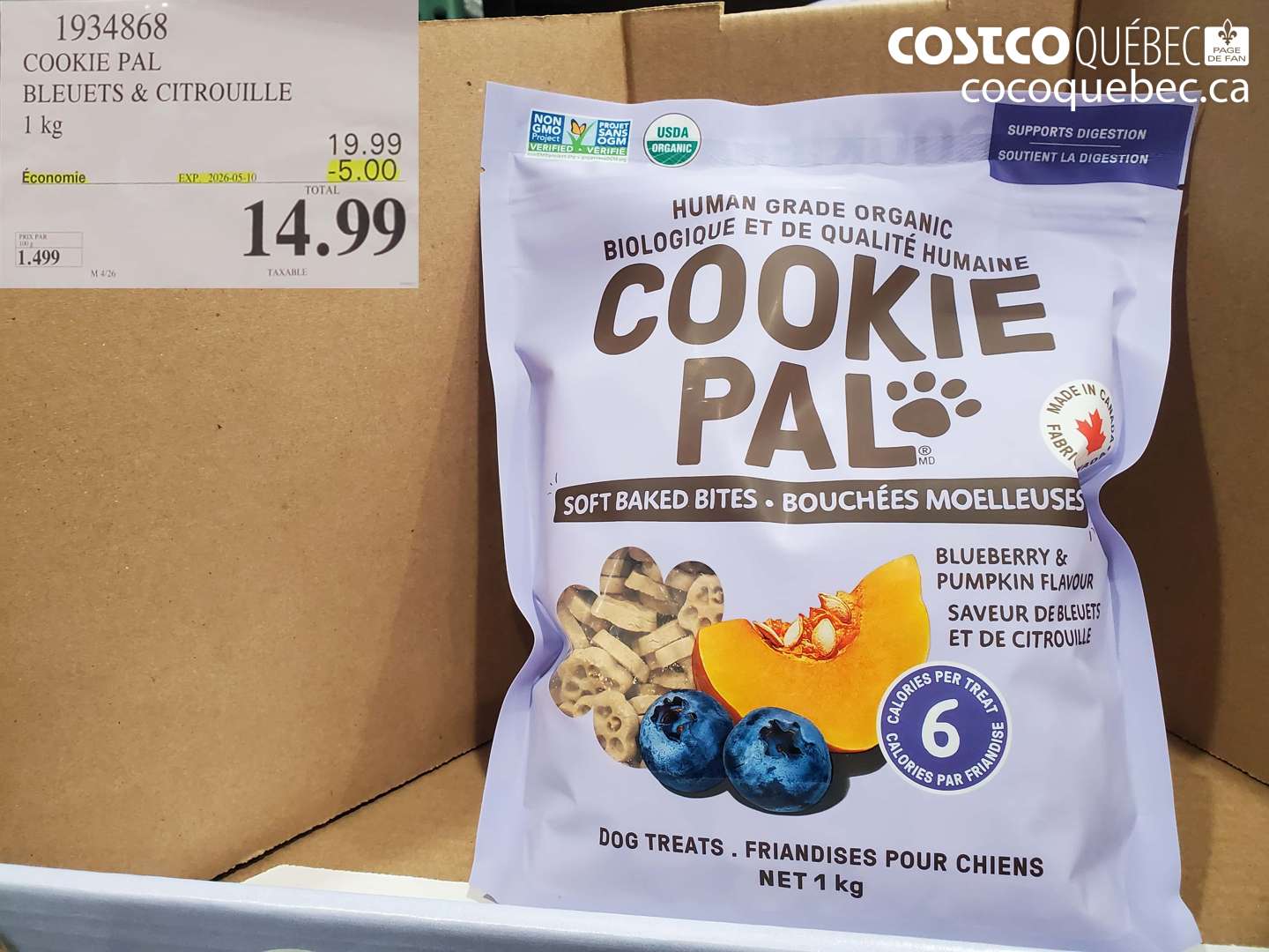 1934868 COOKIE PAL BLEUETS & CITROUILLE ($5.00 INSTANT SAVINGS EXPIRES ON 2026-05-10) $14.99
