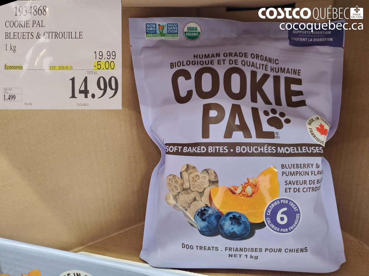 1934868 COOKIE PAL BLEUETS & CITROUILLE ($5.00 INSTANT SAVINGS EXPIRES ON 2026-05-10) $14.99