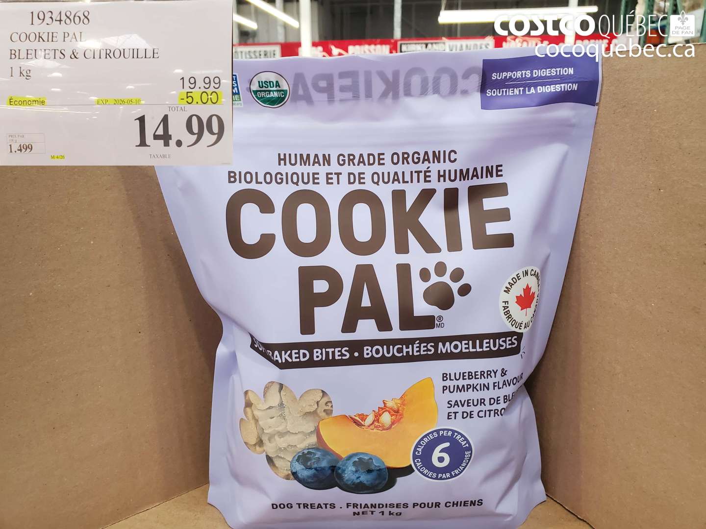 1934868 COOKIE PAL BLEUETS & CITROUILLE ($5.00 INSTANT SAVINGS EXPIRES ON 2026-05-10) $14.99