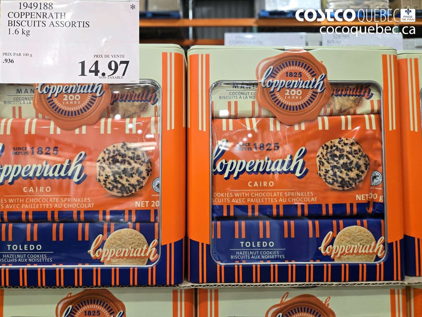 1949188 COPPENRATH BISCUITS ASSORTIS 1.6 KG $14.97