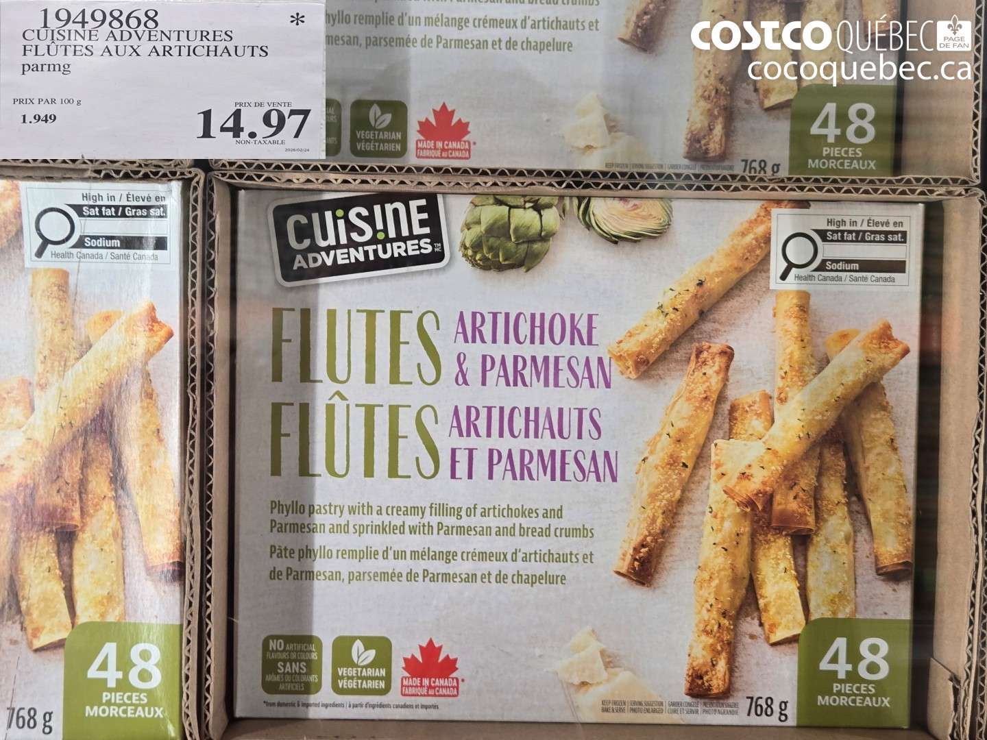 1949868 CUISINE ADVENTURES FLUTES AUX ARTICHAUTS (EXPIRES ON 2026-02-24) $14.97