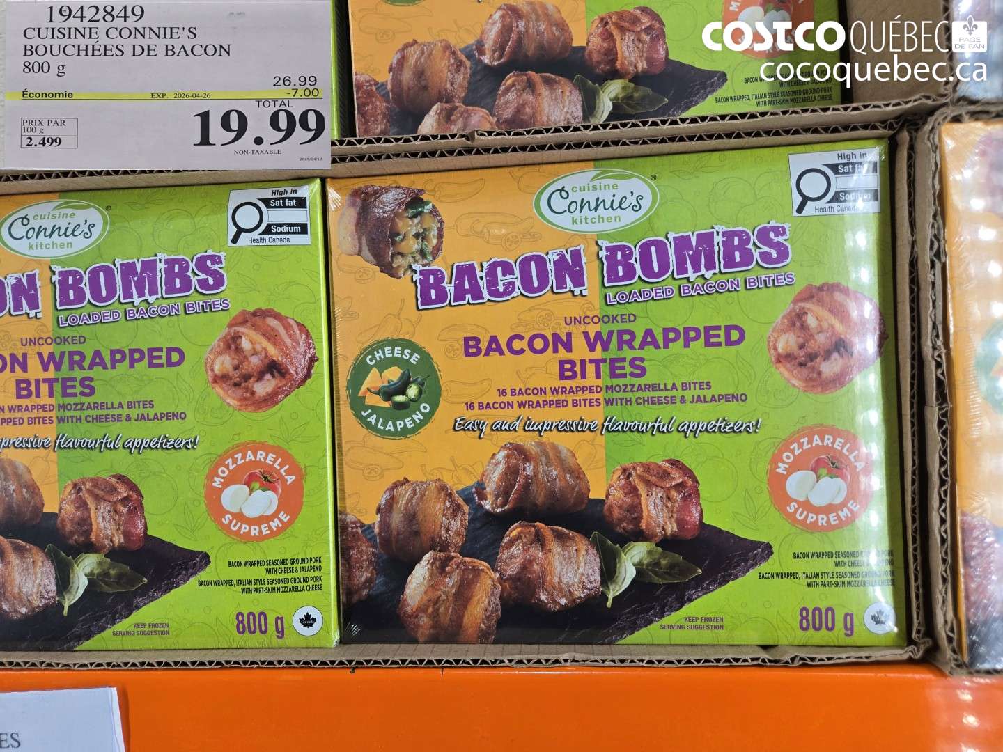 1942849 CUISINE CONNIE'S BOUCHÉES DE BACON ($7.00 INSTANT SAVINGS EXPIRES ON 2026-04-26) $19.99