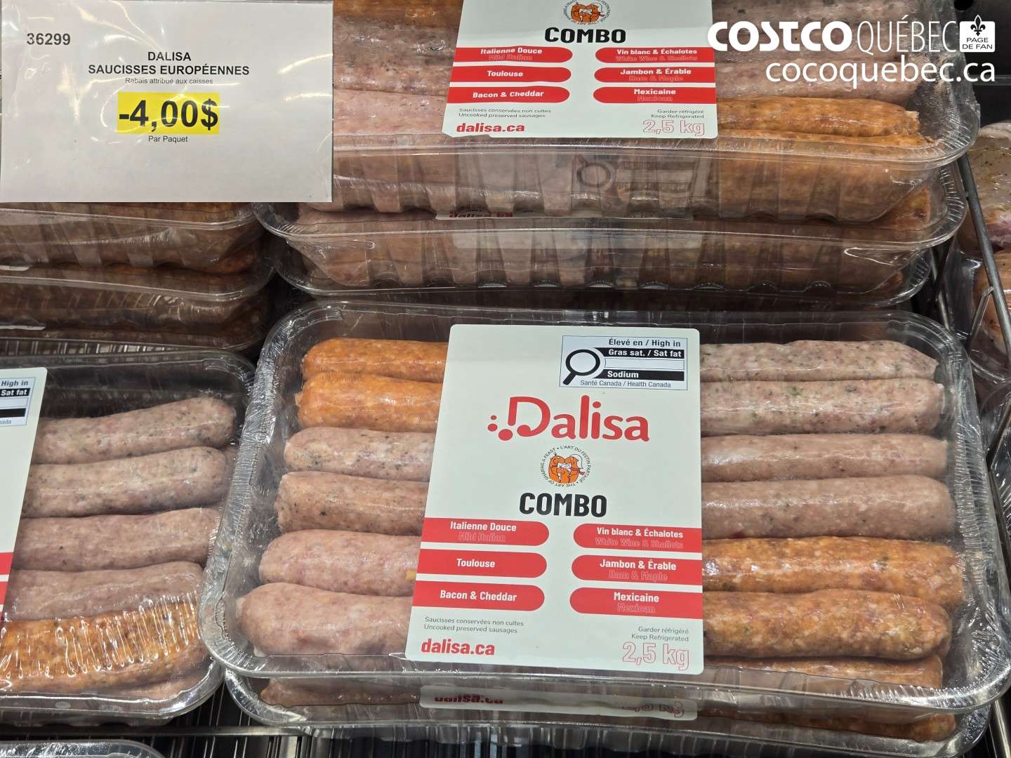 36299 DALISA SAUCISSES EUROPEENNES ($4.00 INSTANT SAVINGS)