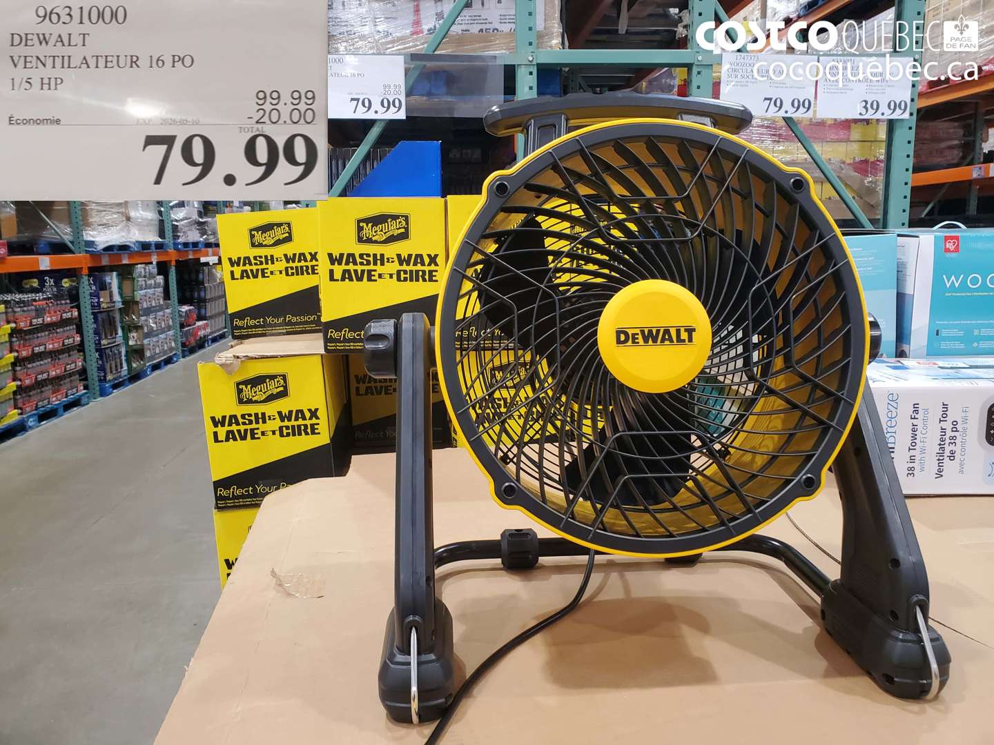 9631000 DEWALT VENTILATEUR 16 PO 1/5 HP ($20.00 INSTANT SAVINGS EXPIRES ON 2026-05-10) $79.99