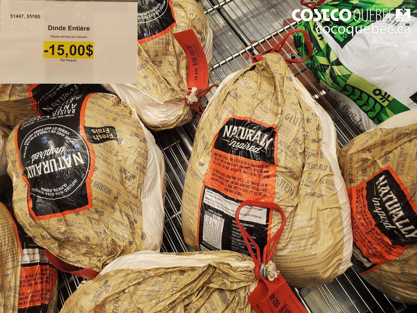 51447 DINDE ENTIÈRE ($15.00 INSTANT SAVINGS)
