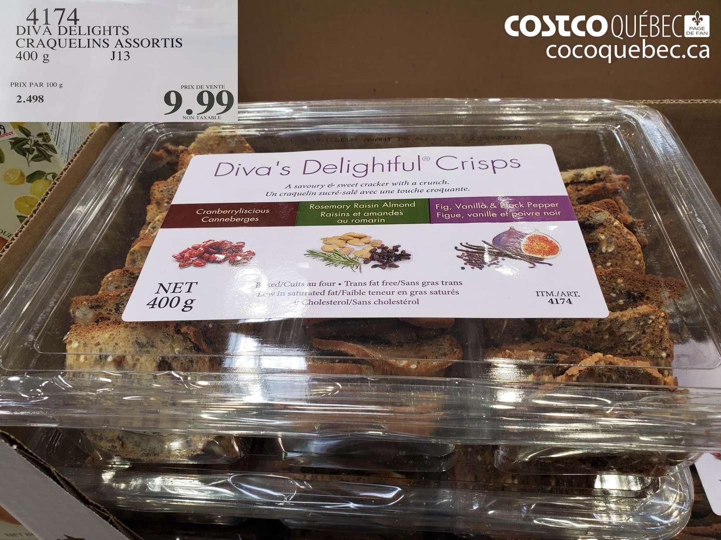 4174 DIVA DELIGHTS CRAQUELINS ASSORTIS 400 G $9.99