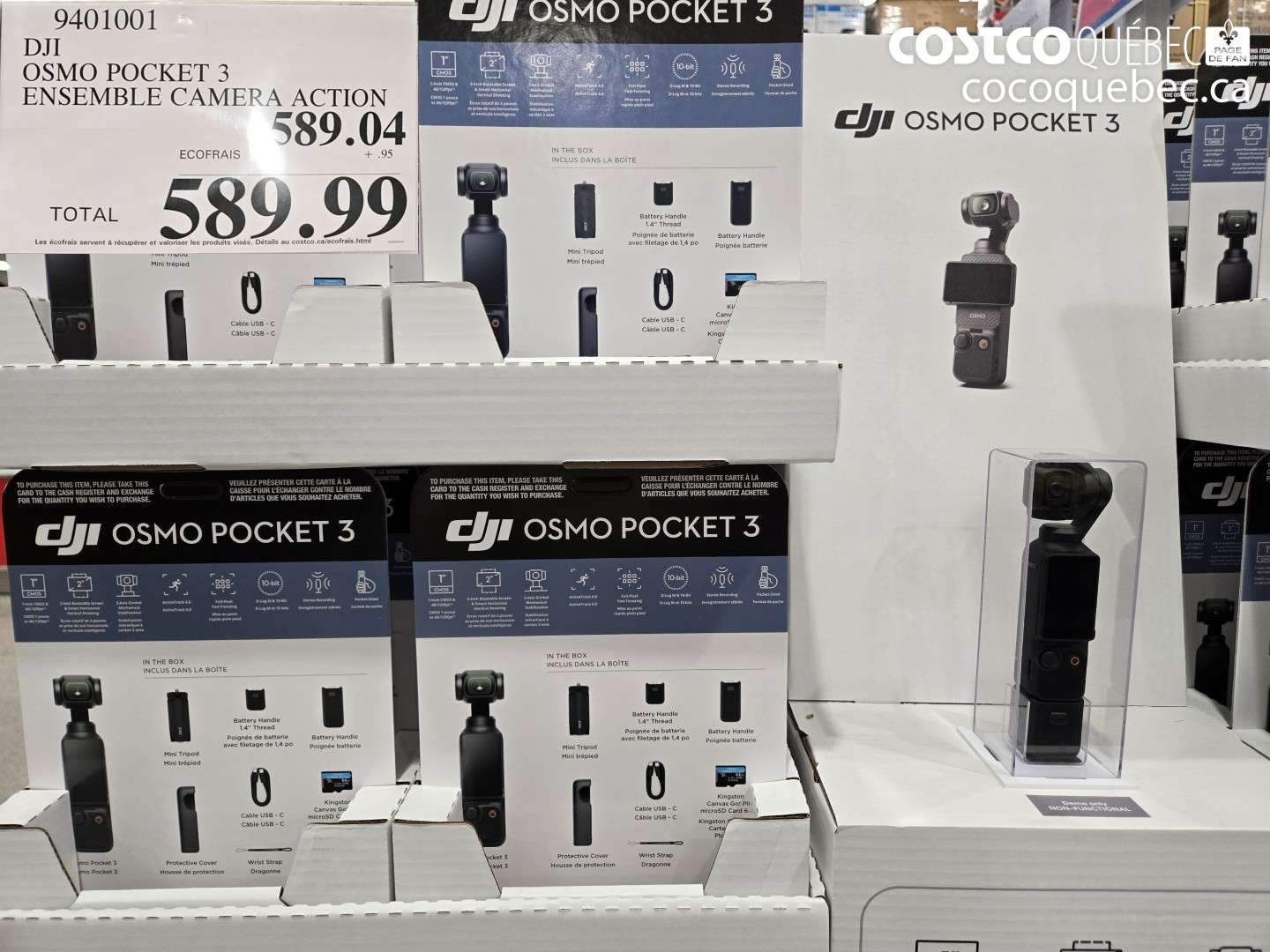 9401001 DJI OSMO POCKET 3 ENSEMBLE CAMERA ACTION $589.99