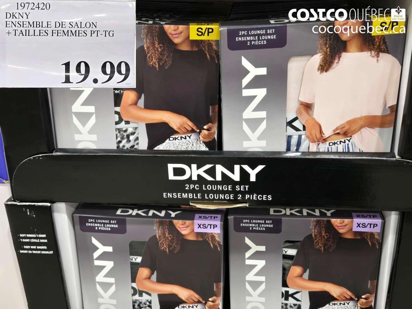 1972420 DKNY ENSEMBLE DE SALON + TAILLES FEMMES PT-TG $19.99