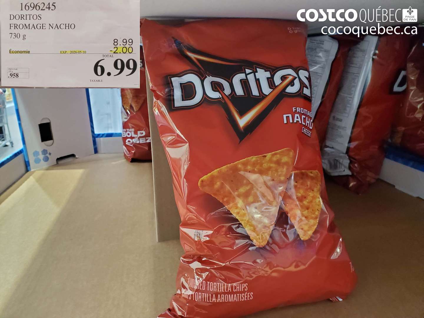 1696245 DORITOS FROMAGE NACHO ($2.00 INSTANT SAVINGS EXPIRES ON 2026-05-10) $6.99