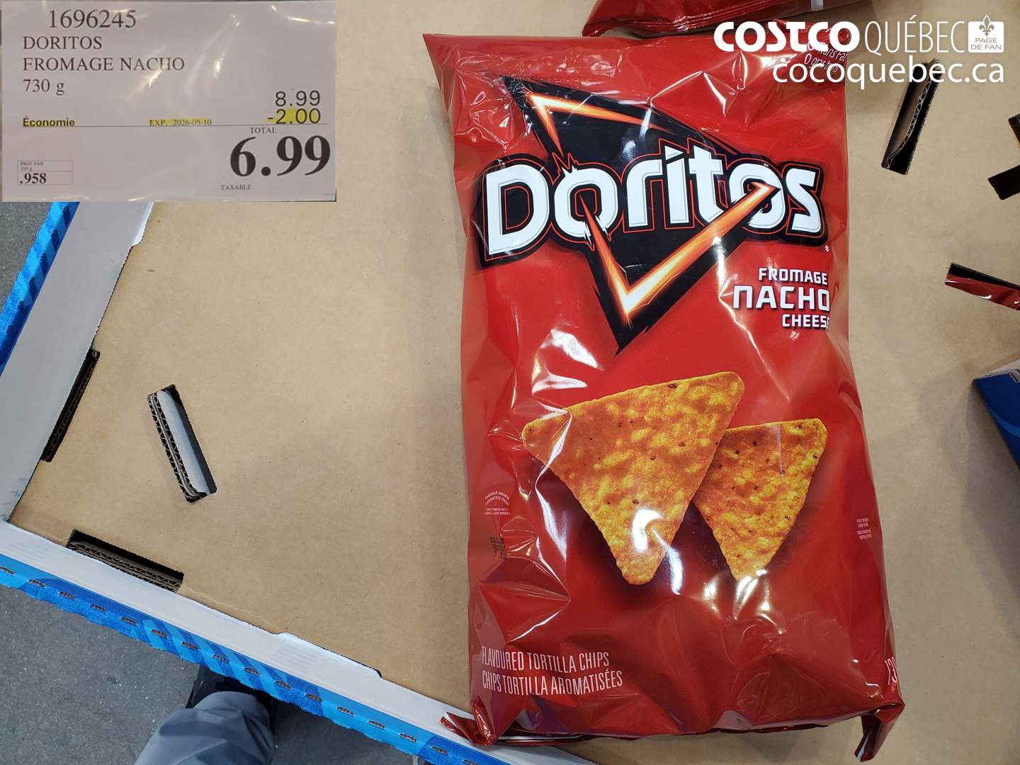 1696245 DORITOS FROMAGE NACHO 730 G ($2.00 INSTANT SAVINGS EXPIRES ON 2026-05-10) $6.99