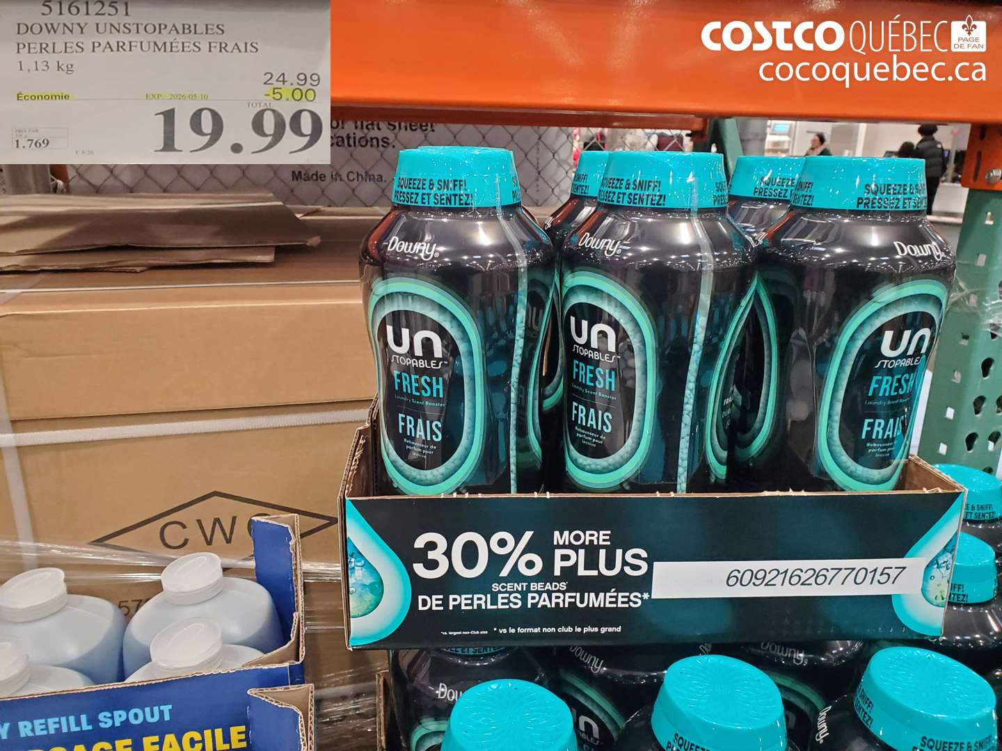 5161251 DOWNY UNSTOPPABLES PERLES PARFUMÉES FRAIS ($5.00 INSTANT SAVINGS EXPIRES ON 2026-05-10) $19.99