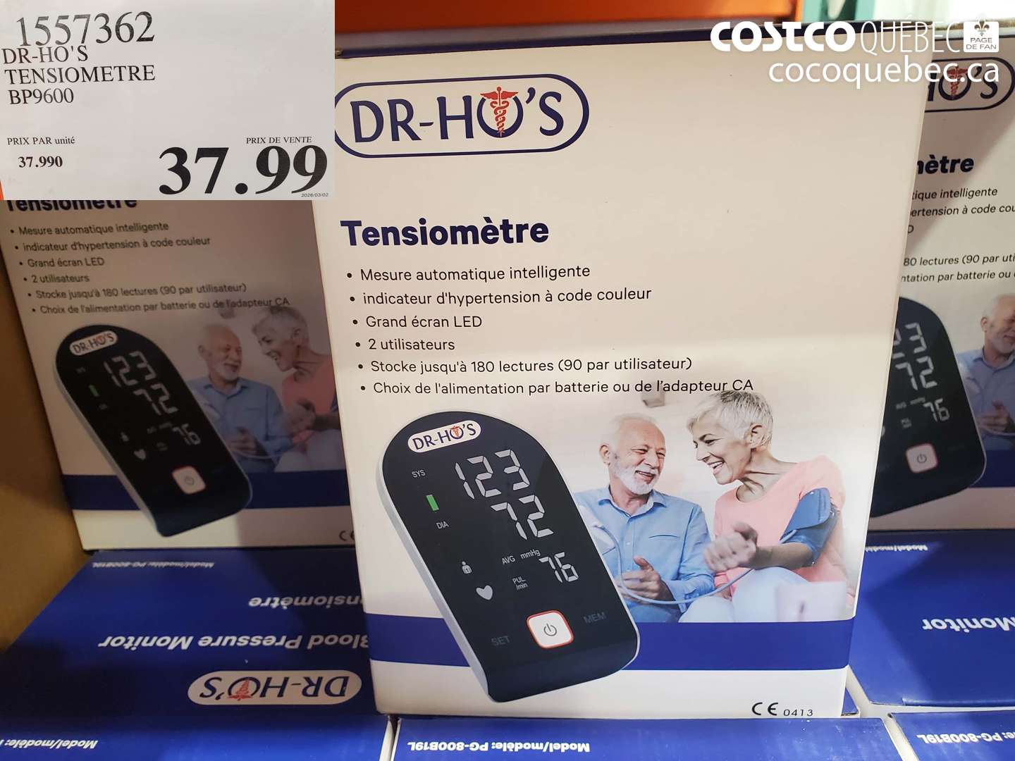 1557362 DR-HO'S TENSIOMETRE BP9600 $37.99