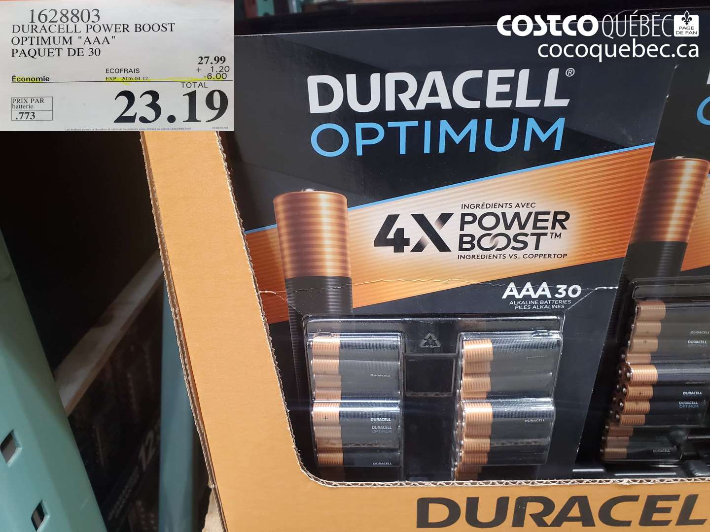 1628803 DURACELL POWER BOOST OPTIMUM 