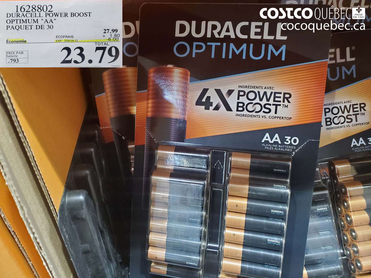 1628802 DURACELL POWER BOOST OPTIMUM 