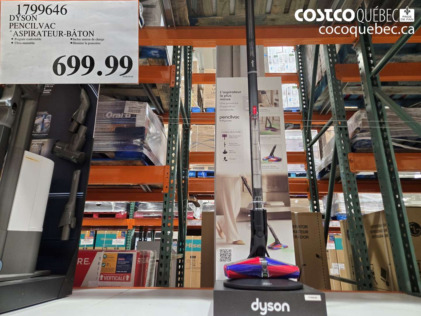 1799646 DYSON PENCIL VAC ASPIRATEUR-BÂTON $699.99