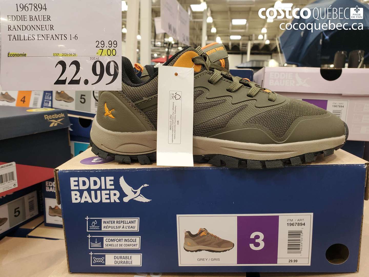 1967894 EDDIE BAUER RANDONNEUR TAILLES ENFANTS 1-6 ($7.00 INSTANT SAVINGS EXPIRES ON 2026-04-26) $22.99