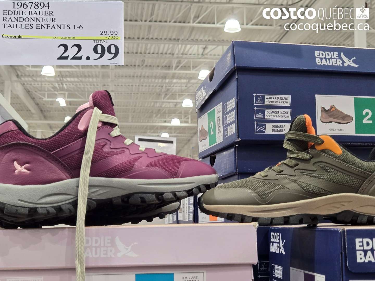 1967894 EDDIE BAUER RANDONNEUR TAILLES ENFANTS 1-6 ($7.00 INSTANT SAVINGS EXPIRES ON 2026-04-26) $22.99