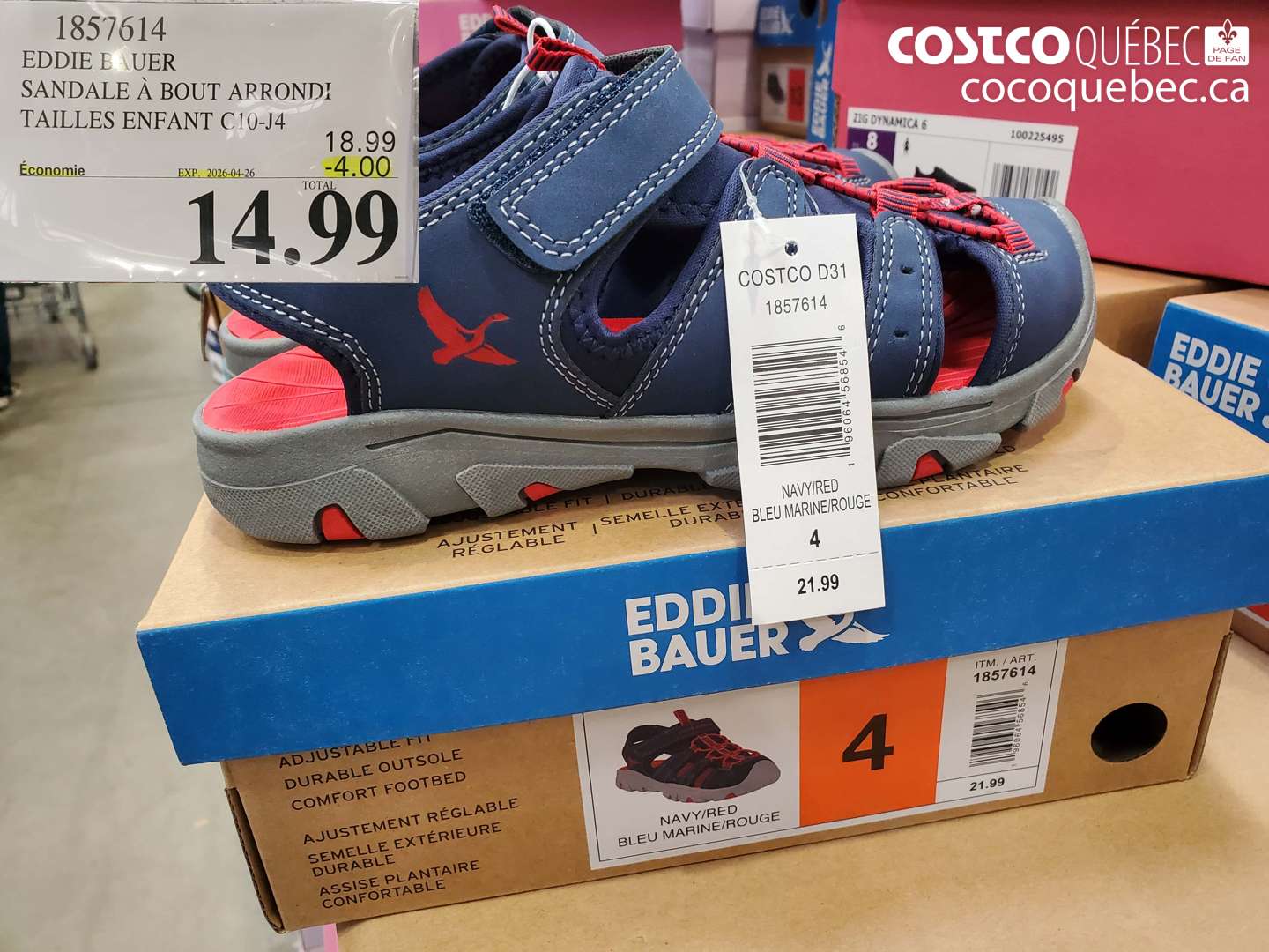 1857614 EDDIE BAUER SANDALE A BOUT ARRONDI TAILLES ENFANT C10-J4 ($4.00 INSTANT SAVINGS EXPIRES ON 2026-04-26) $14.99