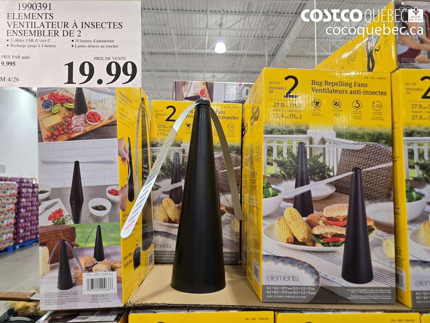 1990391 ELEMENTS VENTILATEUR À INSECTES ENSEMBLER DE 2 $19.99