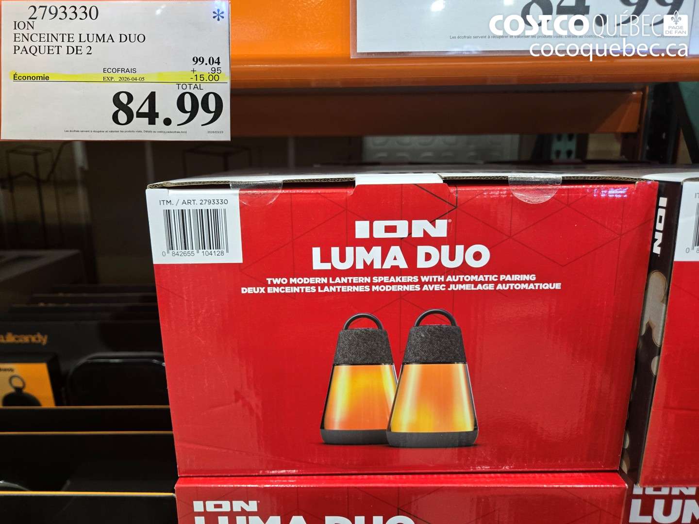 2793330 ENCEINTE LUMA DUO PAQUET DE 2 ($15.00 INSTANT SAVINGS EXPIRES ON 2026-04-05) $84.99