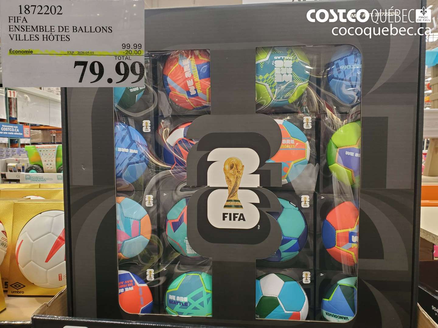 1872202 FIFA ENSEMBLE DE BALLONS VILLES HOTES ($20.00 INSTANT SAVINGS EXPIRES ON 2026-05-03) $79.99