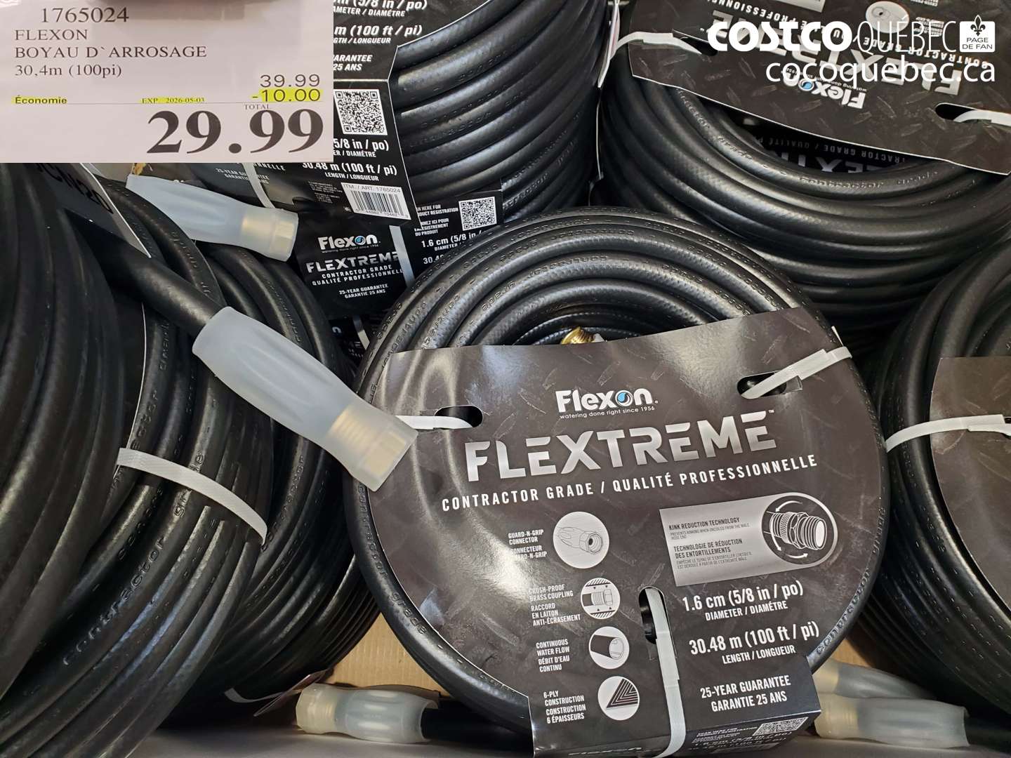1765024 FLEXON BOYAU D'ARROSAGE 30,4M (100PI) ($10.00 INSTANT SAVINGS EXPIRES ON 2026-05-03) $29.99
