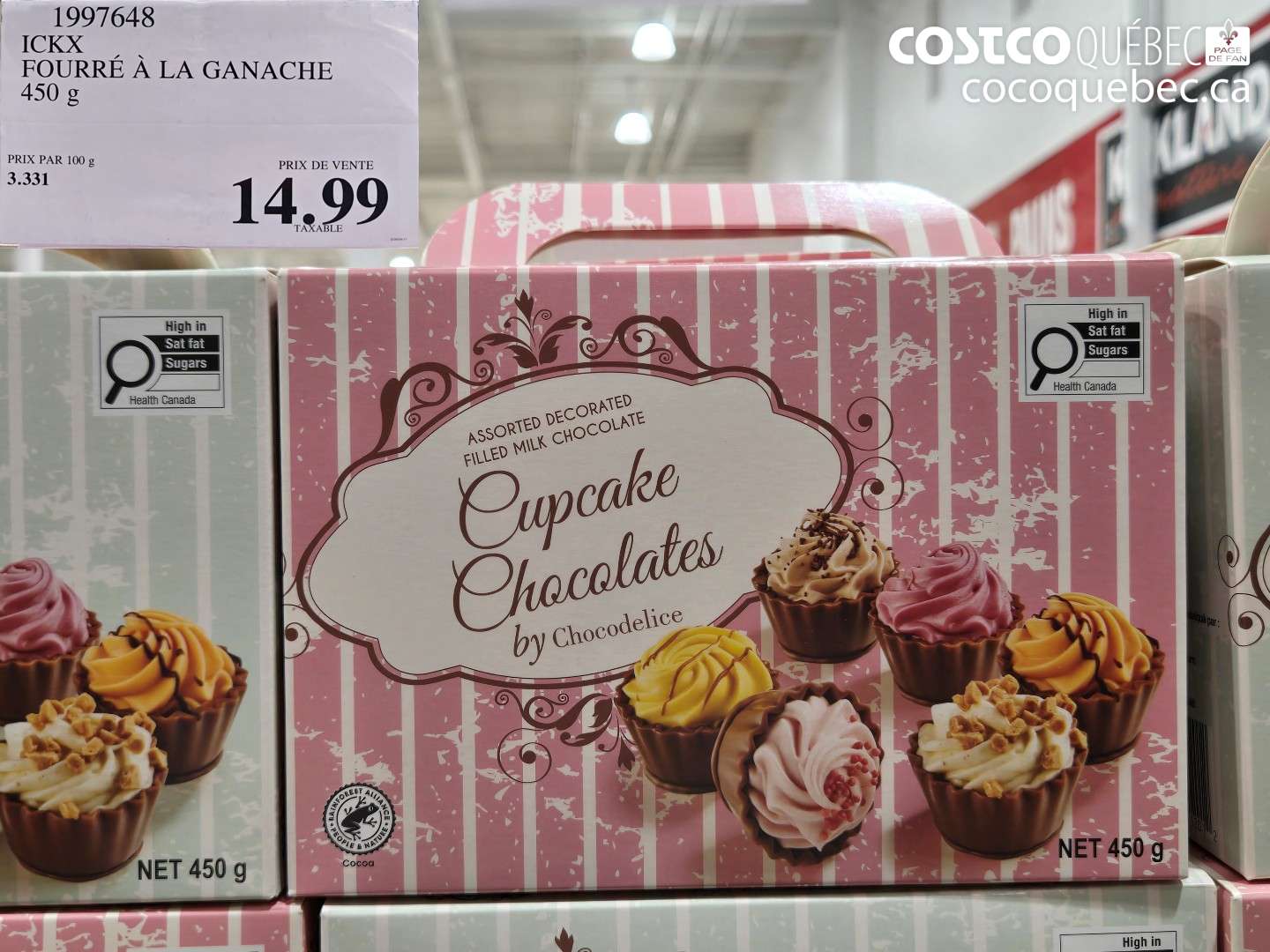 1997648 FOURRÉ À LA GANACHE 450 g $14.99