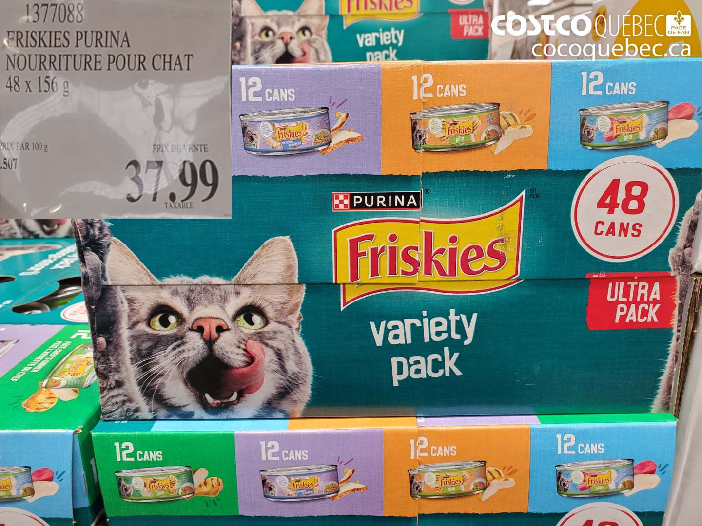 1377088 FRISKIES PURINA NOURRITURE POUR CHAT 48 X 156 G $37.99