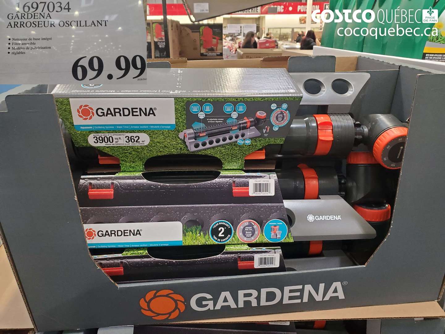 1697034 GARDENA ARROSEUR OSCILLANT $69.99