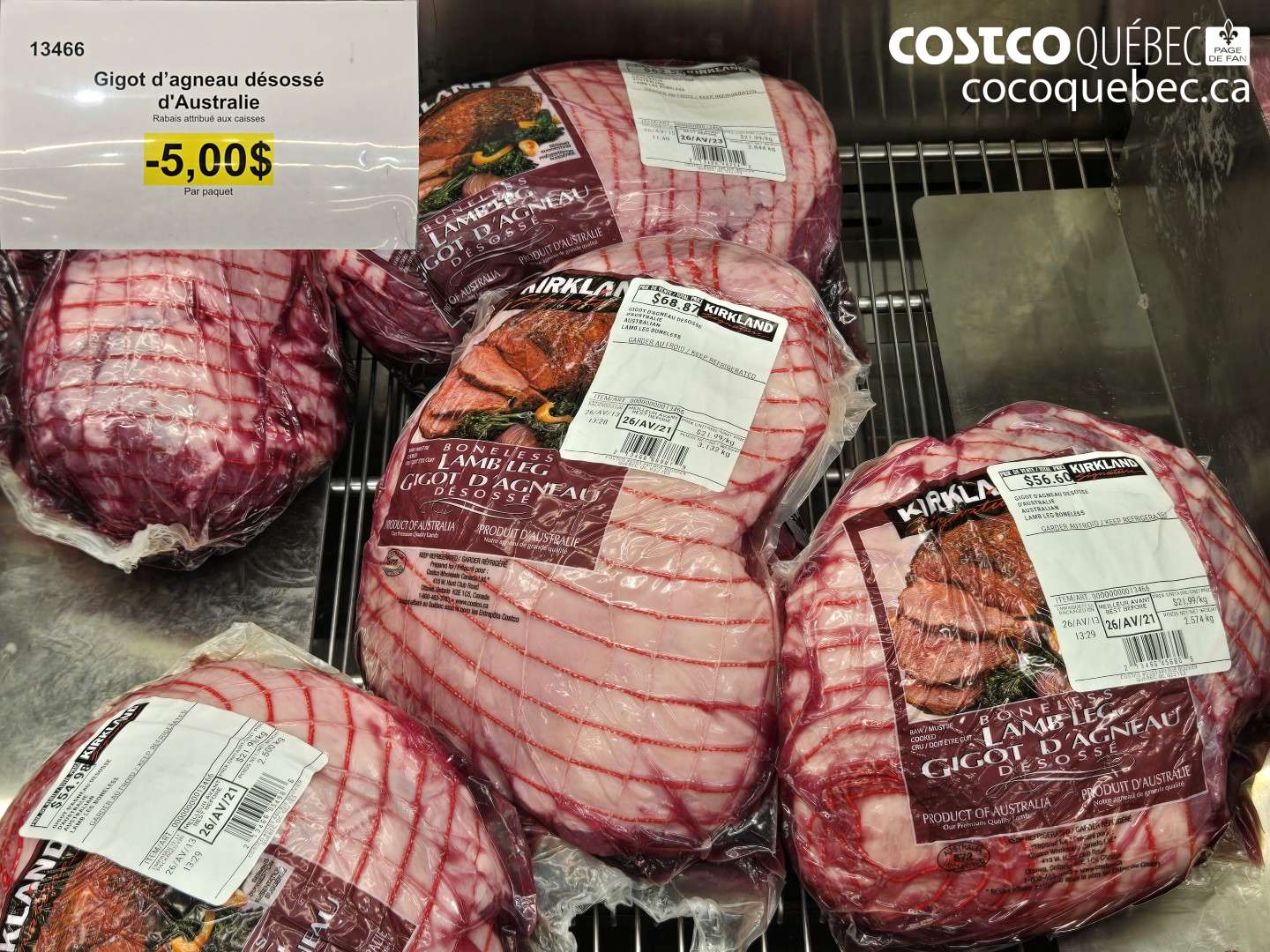 13466 GIGOT D'AGNEAU DÉOSSÉ D'AUSTRALIE ($5.00 INSTANT SAVINGS)