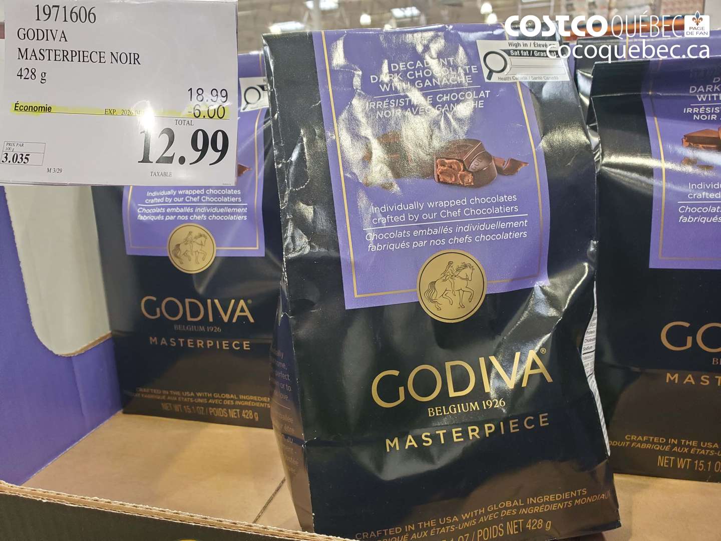 1971606 GODIVA MASTERPIECE NOIR ($6.00 INSTANT SAVINGS EXPIRES ON 2026-04-12) $12.99