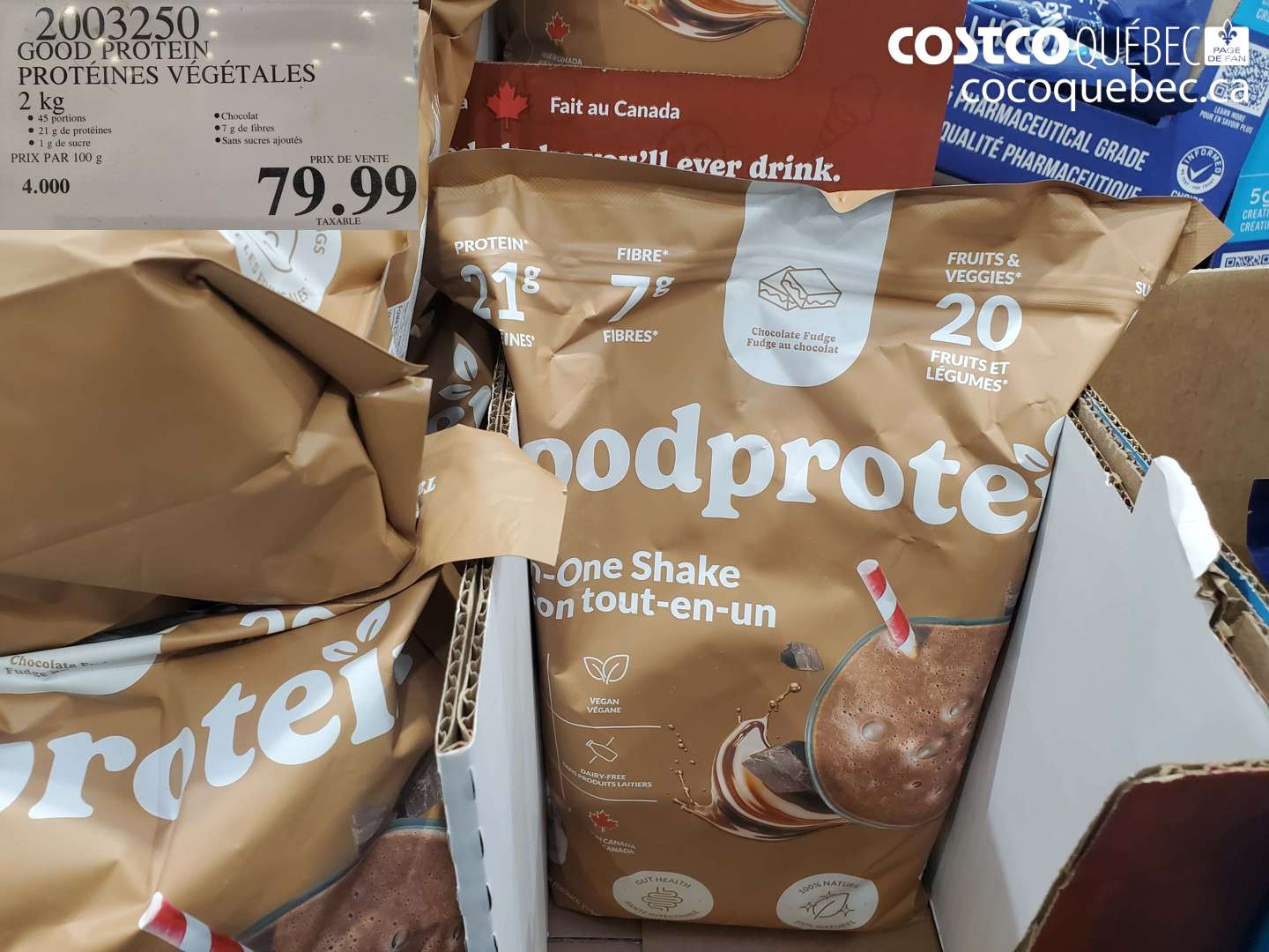 2003250 GOOD PROTEIN PROTEINES VEGETALES 2 KG $79.99