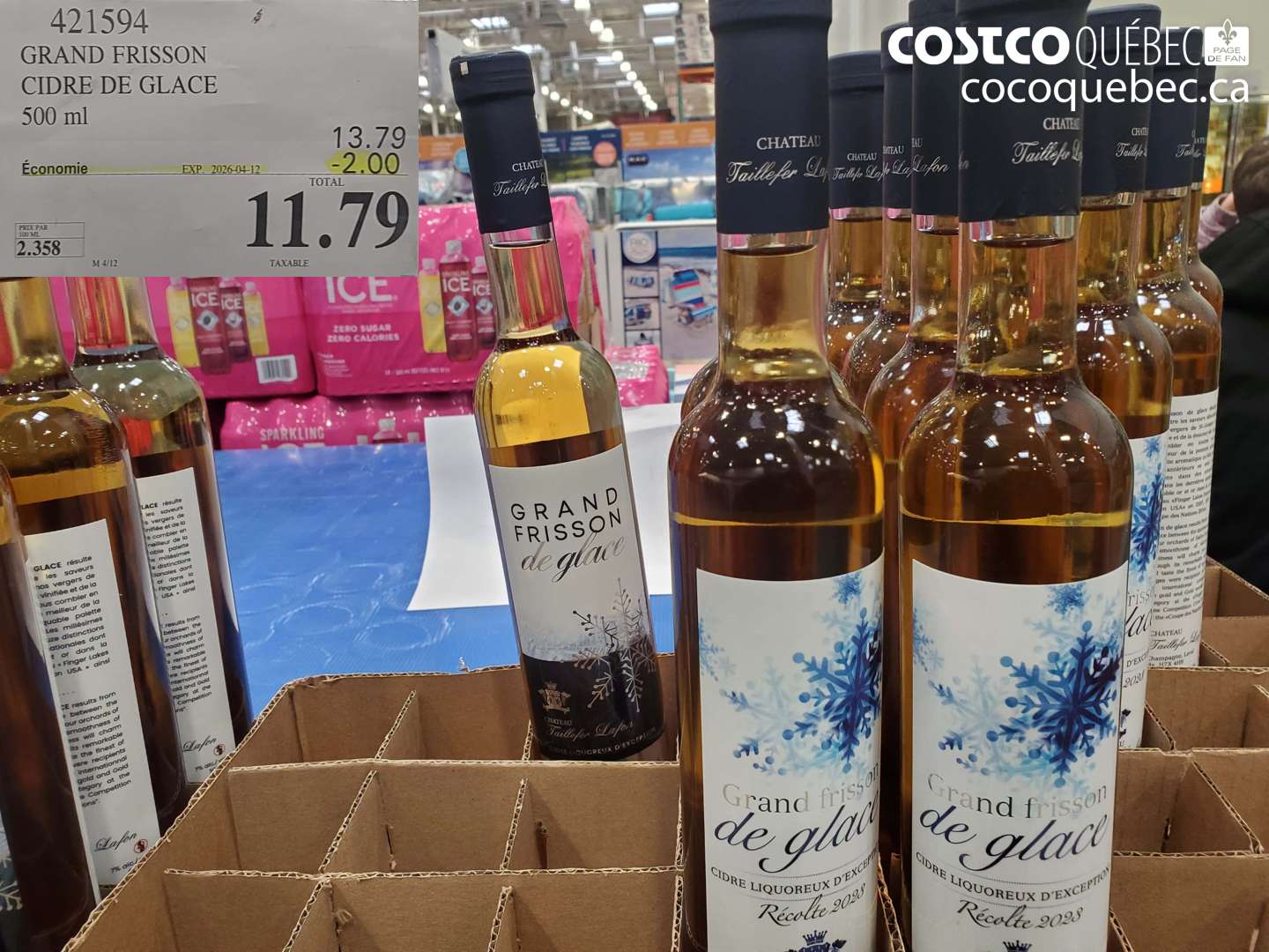 421594 GRAND FRISSON CIDRE DE GLACE 500 ML ($2.00 INSTANT SAVINGS EXPIRES ON 2026-04-12) $11.79
