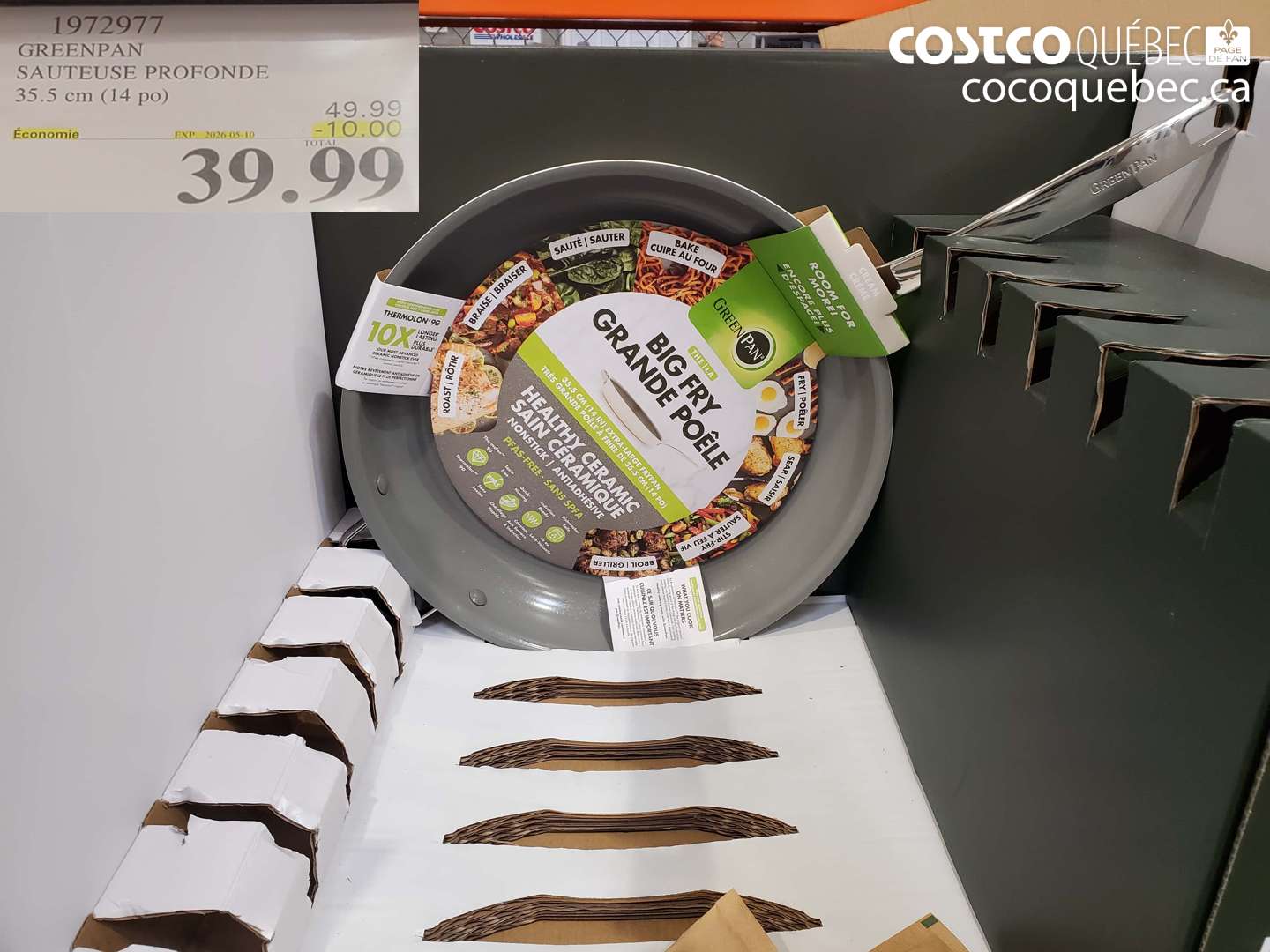 1972977 GREENPAN SAUTEUSE PROFONDE 35.5 CM (14 PO) ($10.00 INSTANT SAVINGS EXPIRES ON 2026-05-10) $39.99