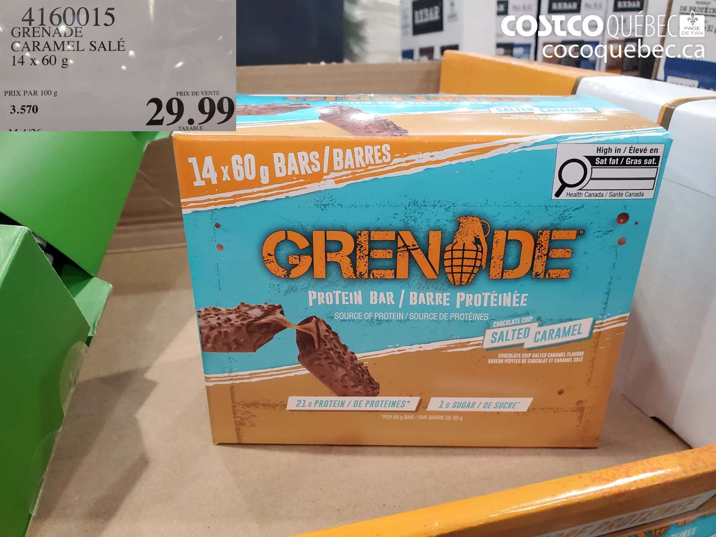 4160015 GRENADA CARAMEL SALÉ $29.99