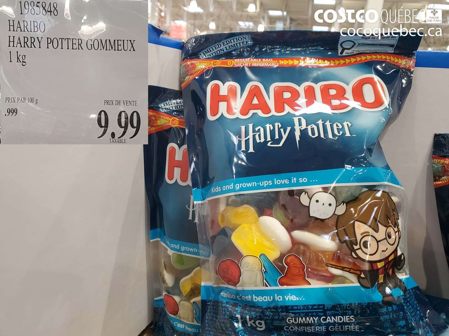 1985848 HARIBO HARRY POTTER GOMMEUX 1 KG $9.99