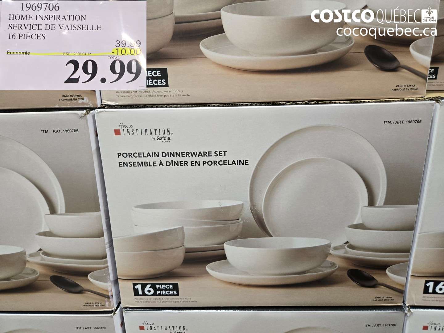 1969706 HOME INSPIRATION SERVICE DE VAISSELLE 16 PIECES ($10.00 INSTANT SAVINGS EXPIRES ON 2026-04-12) $29.99