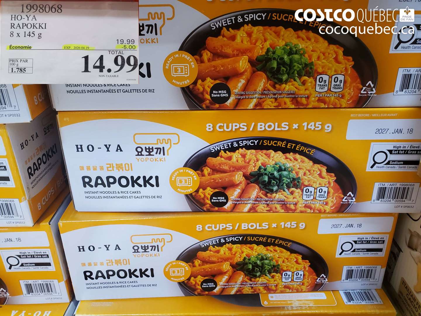 1998068 HO-YA RAPOKKI 8 X 145 G ($5.00 INSTANT SAVINGS EXPIRES ON 2026-04-19) $14.99
