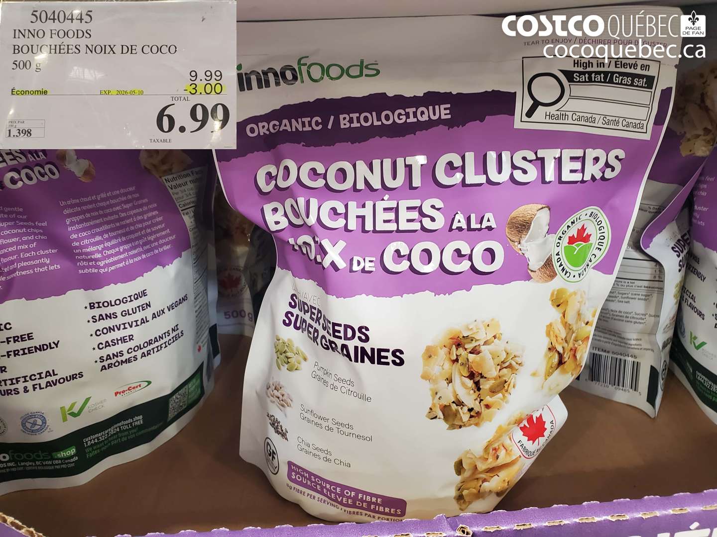 5040445 INNO FOODS BOUCHÉES NOIX DE COCO ($3.00 INSTANT SAVINGS EXPIRES ON 2026-05-10) $6.99