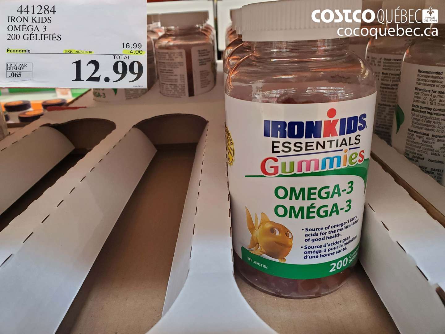 441284 IRON KIDS OMEGA 3 200 GELFIES ($4.00 INSTANT SAVINGS EXPIRES ON 2026-05-10) $12.99