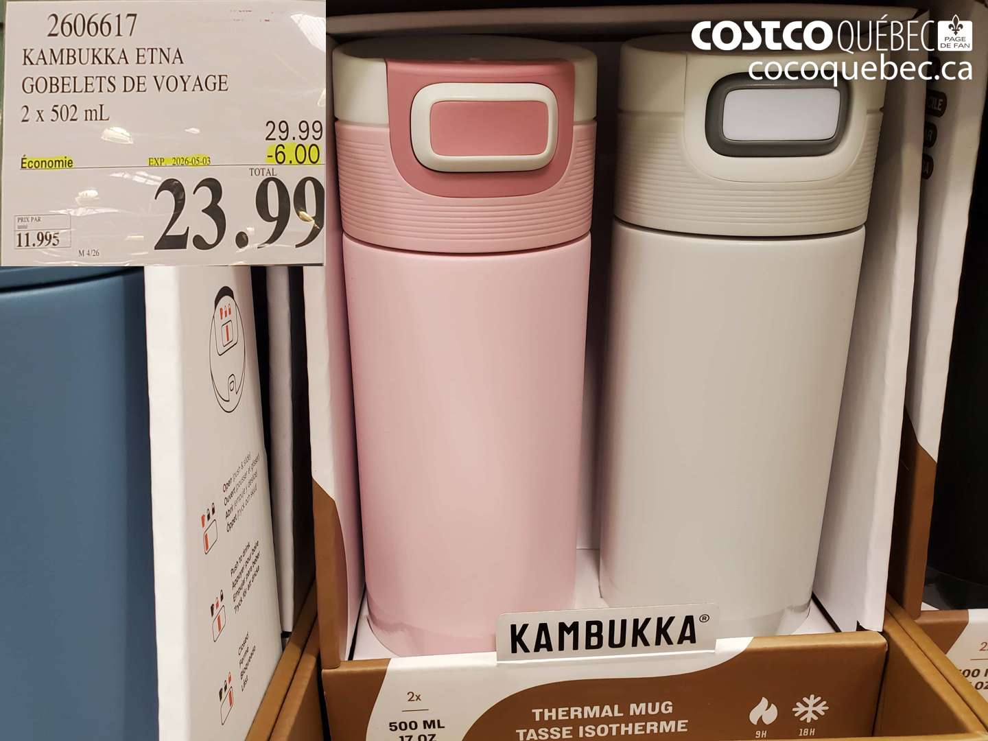 2606617 KAMBUKKA ETNA GOBELETS DE VOYAGE ($6.00 INSTANT SAVINGS EXPIRES ON 2026-05-03) $23.99